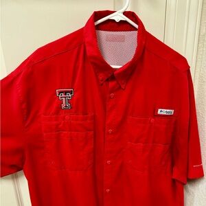 Texas Tech short sleeve Columbia PFG Omni-Shade shirt in XL